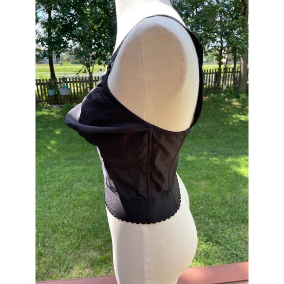 Exquisite Form Longline Bra 38DD Black Nylon & Spandex - Picture 3 of 9